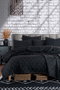 L'essentiel linge de maison Juego de colcha doble Solid - Black